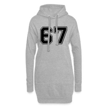 67 - Hoodie-Kleid - Grau meliert - Vorne