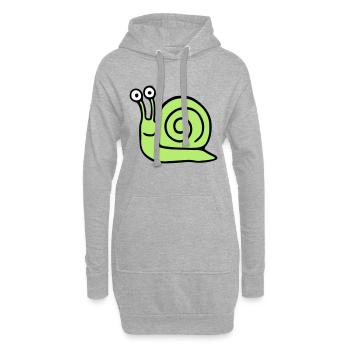 Schnecke 5.3 - Hoodie-Kleid - Grau meliert - Vorne