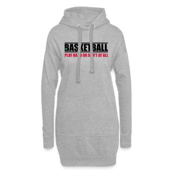 basketball_17 - Sweat-shirt à capuche long Femme - gris chiné - Devant