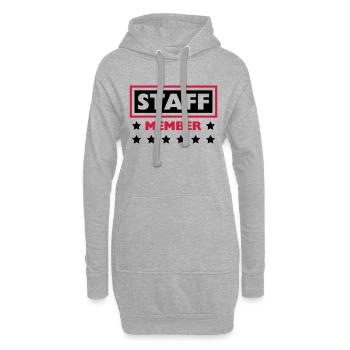 Membre du personnel Amis de l’équipe Logo de l’équipe du personnel - Sweat-shirt à capuche long Femme - gris chiné - Devant