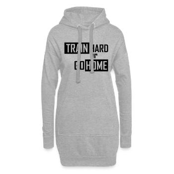 train hard or go home - Hoodie-Kleid - Grau meliert - Vorne