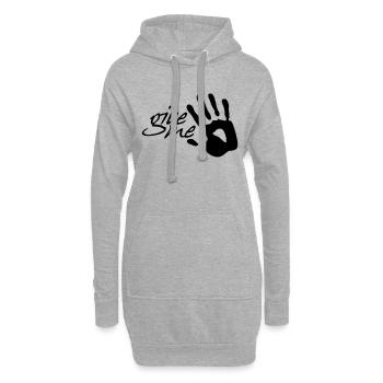 give me five - Hoodie-Kleid - Grau meliert - Vorne