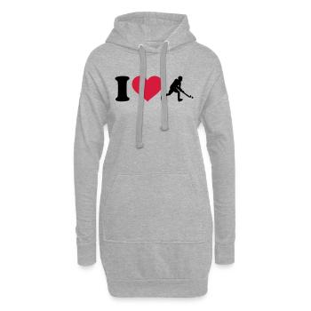 Hockey - Hoodie-Kleid - Grau meliert - Vorne
