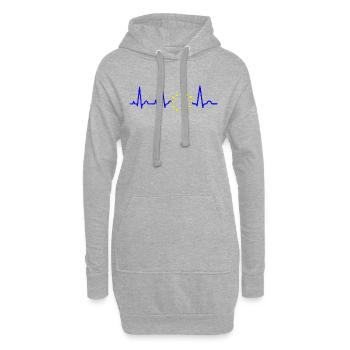 Pulse of Europe, votez pour l'Europe, allez voter! - Sweat-shirt à capuche long Femme - gris chiné - Devant