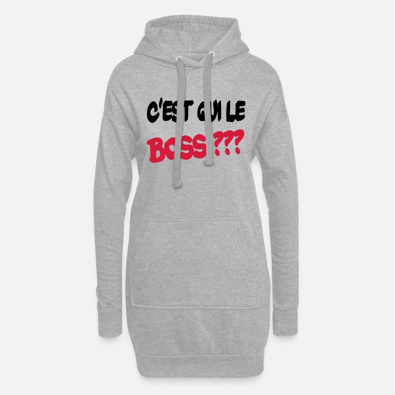 C'est qui le boss ? - Hoodie-Kleid - Grau meliert