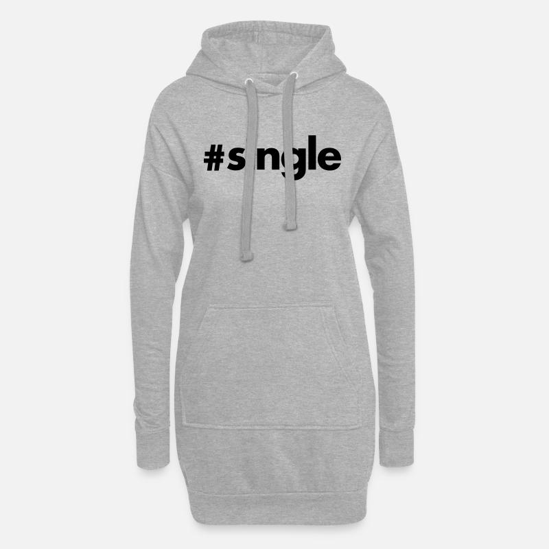 Single - Hoodie-Kleid - Grau meliert