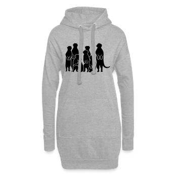 Suricate - Sweat-shirt à capuche long Femme - gris chiné - Devant