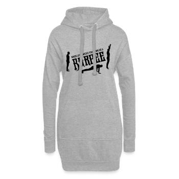 When Life Knocks YOu Down Do A Burpee - Hoodie-Kleid - Grau meliert - Vorne