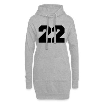 22 - Hoodie-Kleid - Grau meliert - Vorne