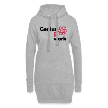 genius at work - Hoodie-Kleid - Grau meliert - Vorne