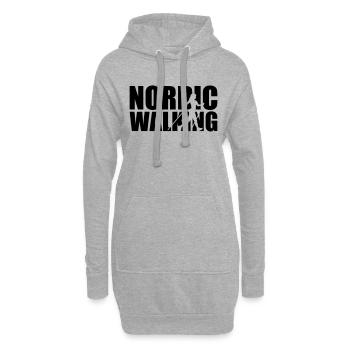Nordic Walking - Hoodie-Kleid - Grau meliert - Vorne