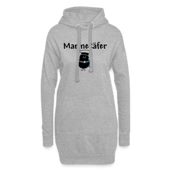 Marienkäfer in der Marine - Hoodie-Kleid - Grau meliert - Vorne