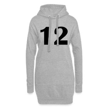 12 - Hoodie-Kleid - Grau meliert - Vorne
