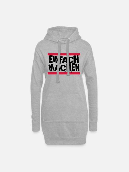 EINFACH MACHEN - Hoodie-Kleid - Grau meliert