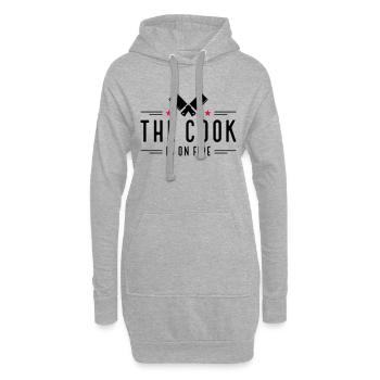 Cuire - Sweat-shirt à capuche long Femme - gris chiné - Devant