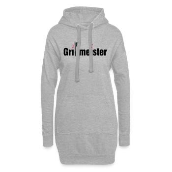 Grillmeister mit Grillbesteck - Hoodie-Kleid - Grau meliert - Vorne