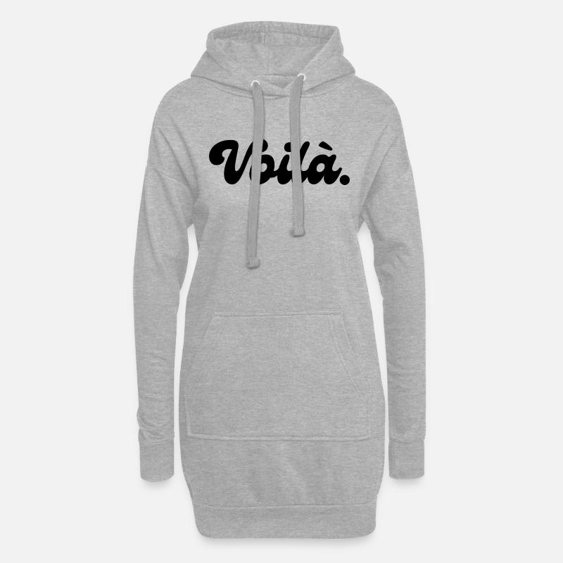 Hier ist eine Geschenkidee - Hoodie-Kleid - Grau meliert