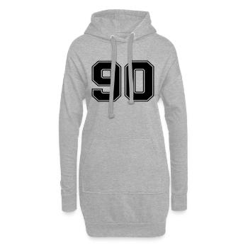 90 - Hoodie-Kleid - Grau meliert - Vorne