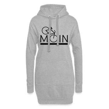 MOIN Fahrrad Mountainbike Radeln Sport - Hoodie-Kleid - Grau meliert - Vorne