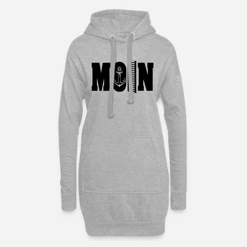 moin 2 - Hoodie-Kleid - Grau meliert