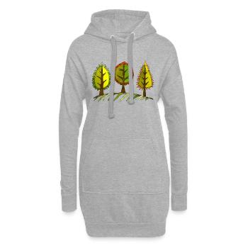 Baum - Hoodie-Kleid - Grau meliert - Vorne