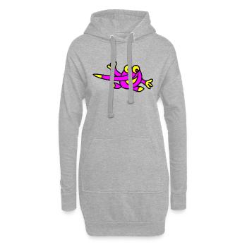 jango creation - Hoodie-Kleid - Grau meliert - Vorne
