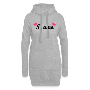 Ti amo - Hoodie-Kleid - Grau meliert - Vorne