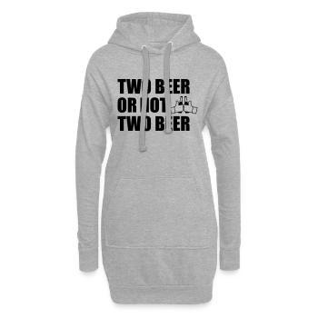 Two Beer Or Not two beer - Sweat-shirt à capuche long Femme - gris chiné - Devant