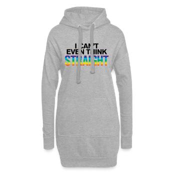 I Can't Think Straight – Gay Pride - Hoodie-Kleid - Grau meliert - Vorne