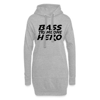 Bass Trombone Hero - Hoodie-Kleid - Grau meliert - Vorne
