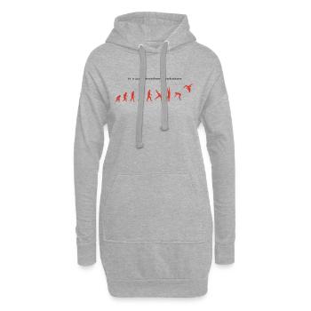 Evolution - Hoodie-Kleid - Grau meliert - Vorne