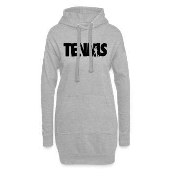Joueur Drôle Cool Tennis - Sweat-shirt à capuche long Femme - gris chiné - Devant
