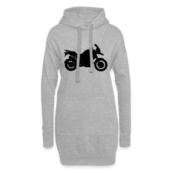 motorcycle racing - Hoodie-Kleid - Grau meliert - Vorne