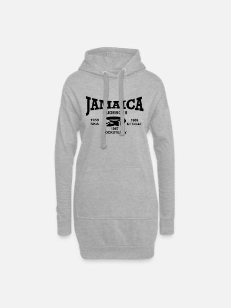 rudeboys jamaica trojan - Hoodie-Kleid - Grau meliert