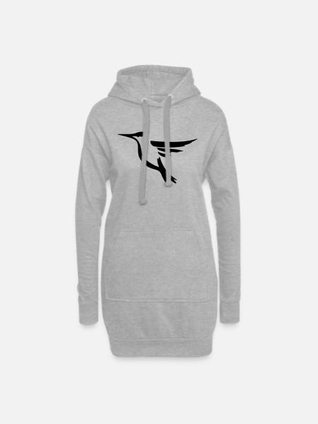 Hummingbird 2 - idée de cadeau d'oiseau - Sweat-shirt à capuche long Femme - gris chiné
