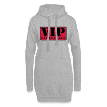 V.I.P - Sweat-shirt à capuche long Femme - gris chiné - Devant