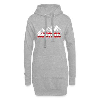 Austria mit Bergen - Hoodie-Kleid - Grau meliert - Vorne