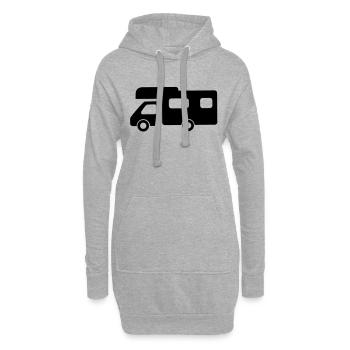 Wohnmobil - Hoodie-Kleid - Grau meliert - Vorne
