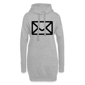 Brief Umschlag - Hoodie-Kleid - Grau meliert - Vorne
