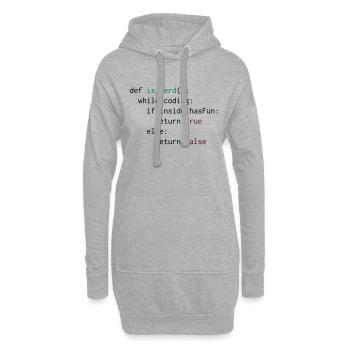 Python Definition von Nerd - Hoodie-Kleid - Grau meliert - Vorne