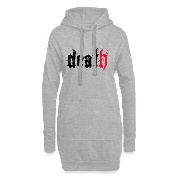 dead - Sweat-shirt à capuche long Femme - gris chiné - Devant