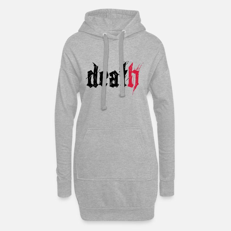 died - Hoodie-Kleid - Grau meliert