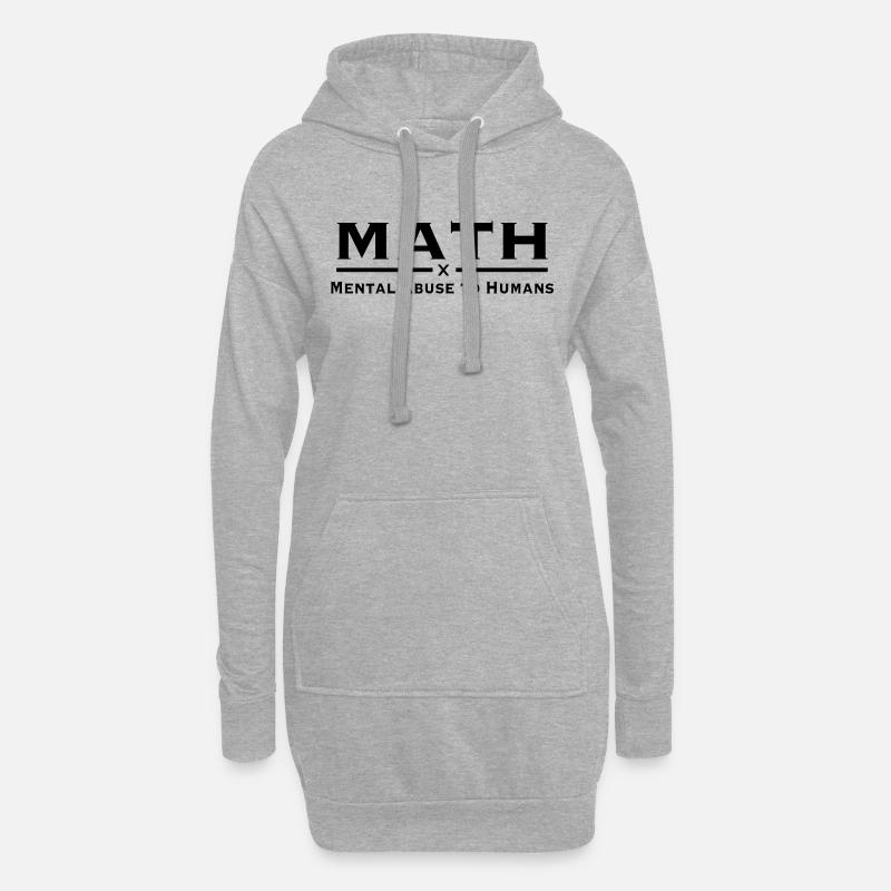 math - Sweat-shirt à capuche long Femme - gris chiné