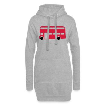 Englisch Englisch-Bus 1 - Hoodie-Kleid - Grau meliert - Vorne