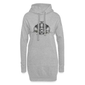 V 2 Motorradmotor - Hoodie-Kleid - Grau meliert - Vorne