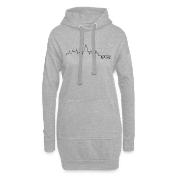 Skyline Mainz - Hoodie-Kleid - Grau meliert - Vorne