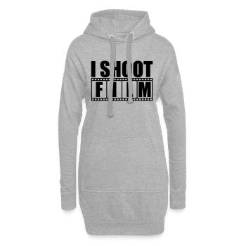 Je tire des films Logo - Sweat-shirt à capuche long Femme - gris chiné - Devant