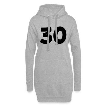30 - Hoodie-Kleid - Grau meliert - Vorne