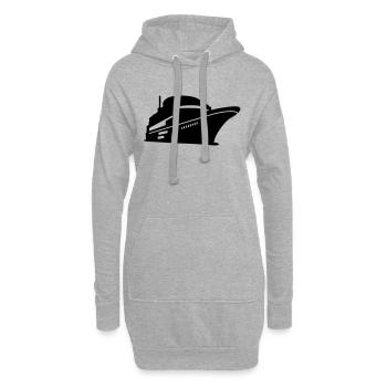 Boot - Hoodie-Kleid - Grau meliert - Vorne