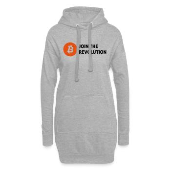 bitcoin - Hoodie-Kleid - Grau meliert - Vorne